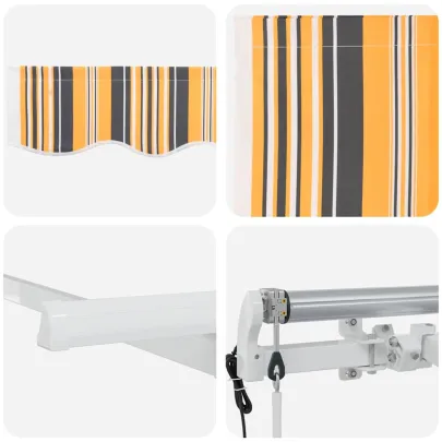 Cortină Retractabilă Manuală pentru Terasă și Grădină