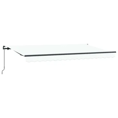 Cortină Retractabilă Manuală Alb și Antracit - Ușoară