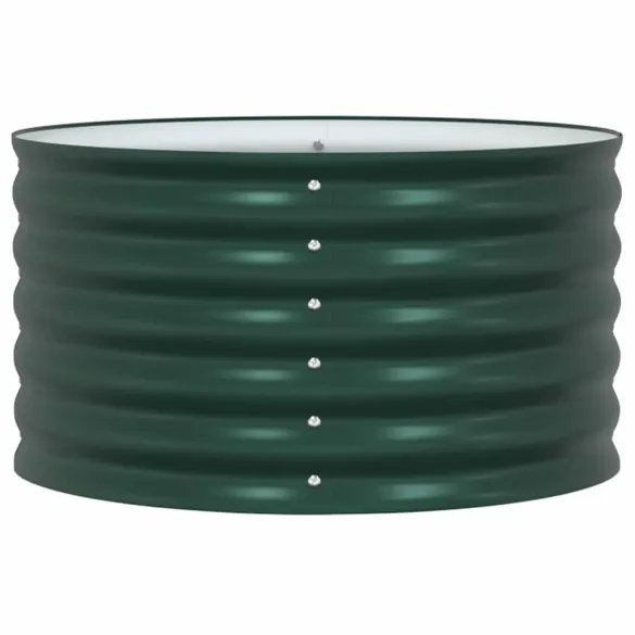 Pat Grădină Ridicat 80x80 cm Verde - Oțel | Livrare Gratuită