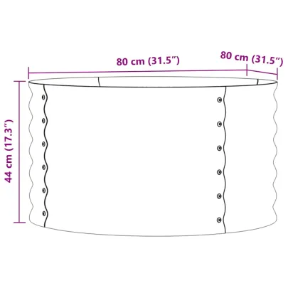 Pat Grădină Ridicat 80x80 cm Verde - Oțel | Livrare Gratuită