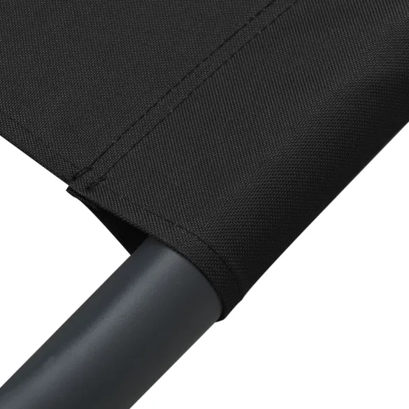 Pat Șezlong Exterior cu Baldachin Negru - Relaxare Duală Pat Șezlong Exterior cu Baldachin Negru - Relaxare Duală