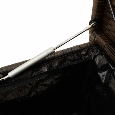 Bancă Grădină cu Depozitare | Polirattan Maro | Livrare Gratuită