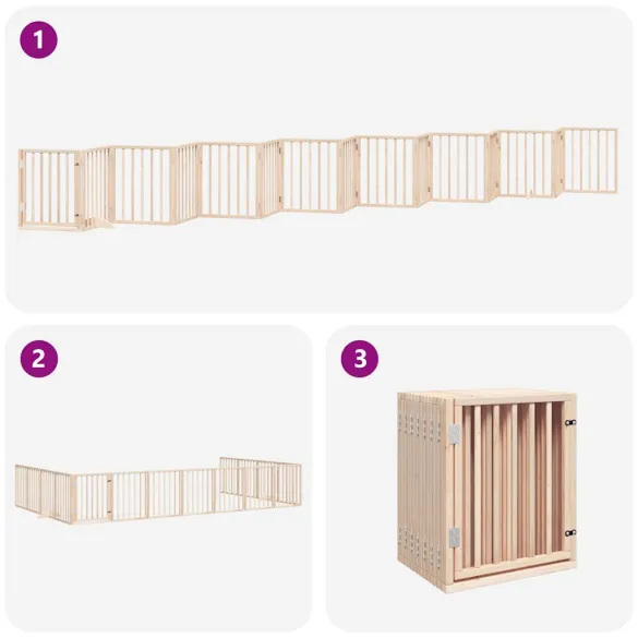 Poartă Câini Pliabilă Lemn Plop - 750 cm - Livrare Gratuită