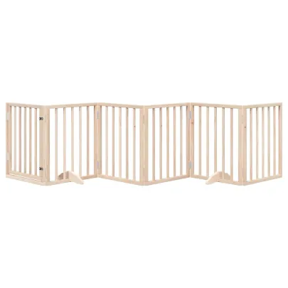 Poartă Pliabilă pentru Câini - Lemn de Plop - 300 cm - Gratis Livrare