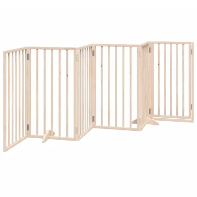 Poartă Pliabilă Câini Lemn Plop - 6 Panouri 300 cm