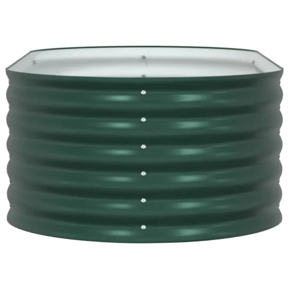 Strat Ridicat Grădină Verde Oțel 160x80x44 cm - Livrare Gratuită