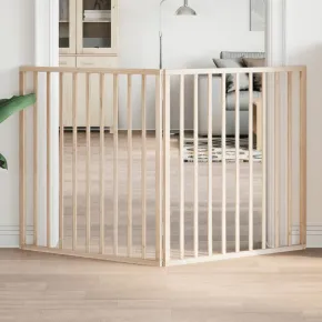 Poartă Pliabilă pentru Câini - Lemn de Plop - 160 cm