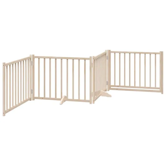Poartă Câini Pliabilă Lemn Masiv - 320 cm - Livrare Gratuită