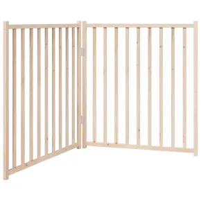 Poartă Pliabilă pentru Câini - Lemn Natural - 160 cm - Livrare Gratuită 2