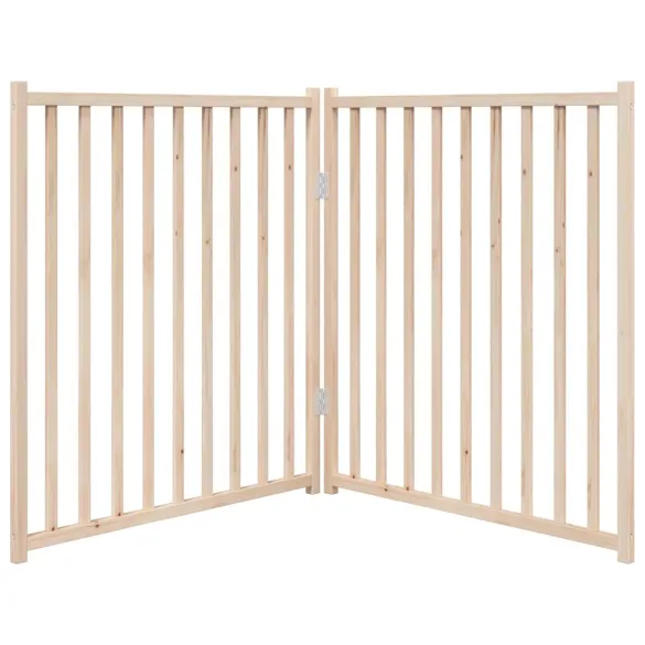 Poartă Pliabilă pentru Câini - Lemn Natural - 160 cm - Livrare Gratuită