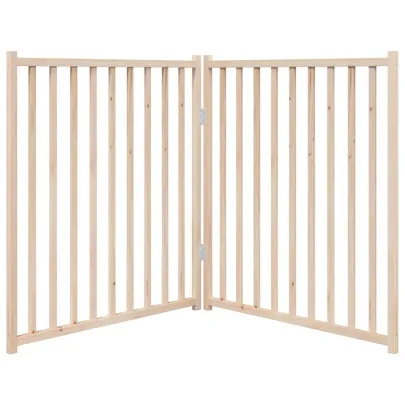 Poartă Pliabilă pentru Câini - Lemn Natural - 160 cm - Livrare Gratuită