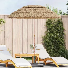 Parasol de Plajă Maro Ø 160 cm Oțel Rezistent la UV