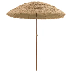 Parasol de Plajă Maro Ø 160 cm Oțel Rezistent la UV 2