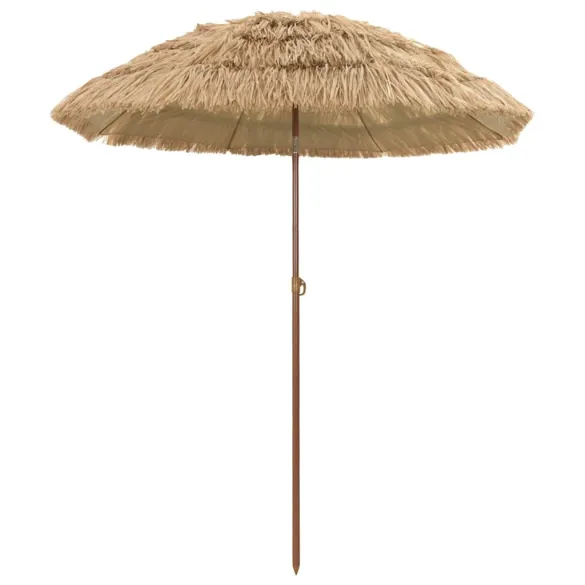 Parasol de Plajă Maro Ø 160 cm Oțel Rezistent la UV