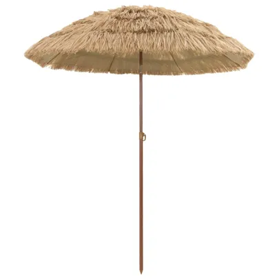 Parasol de Plajă Maro Ø 160 cm Oțel Rezistent la UV