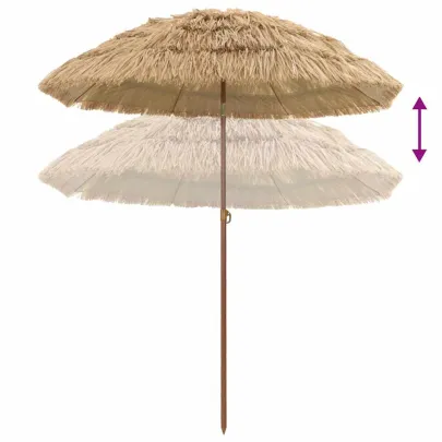 Parasol de Plajă Maro Ø 160 cm Oțel Rezistent la UV