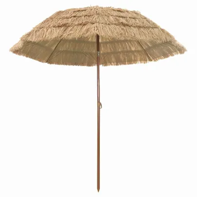 Parasol de Plajă Maro Ø 206 cm Oțel Rezistent