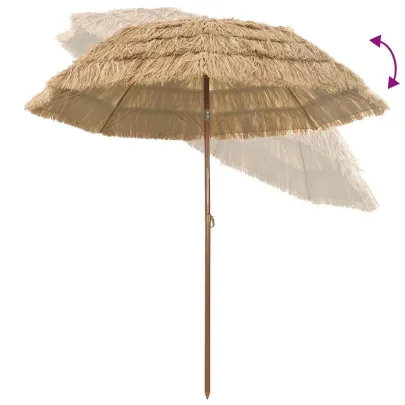 Parasol de Plajă Maro Ø 206 cm Oțel Rezistent