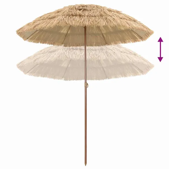 Parasol de Plajă Maro Ø 160 cm Oțel | Livrare Gratuită