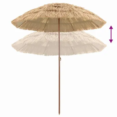 Parasol de Plajă Maro Ø 160 cm Oțel | Livrare Gratuită