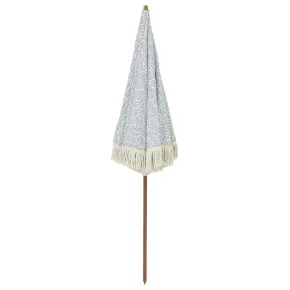 Umbrelă de soare rotundă, gri și alb, Ø 160 cm 2