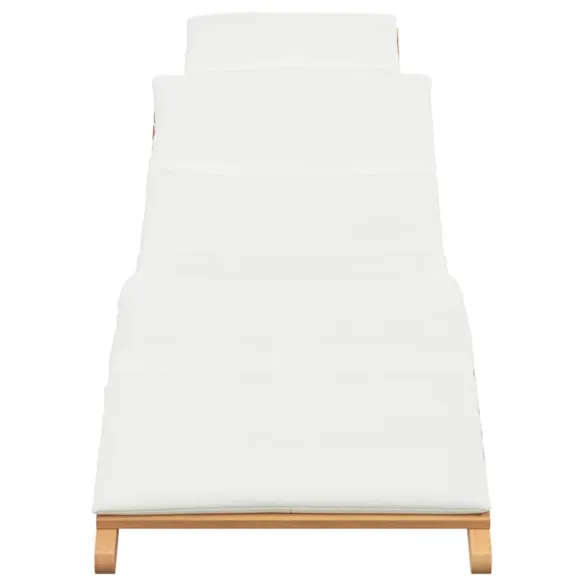 Șezlong cu Pernă - Lemn Tec Masiv | Livrare Gratuită