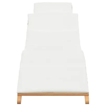 Șezlong cu Pernă - Lemn Tec Masiv | Livrare Gratuită