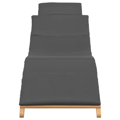 Șezlong din Lemn de Tec cu Pernă | Livrare Gratuită