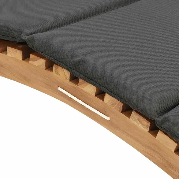 Șezlong din Lemn de Tec cu Pernă | Livrare Gratuită