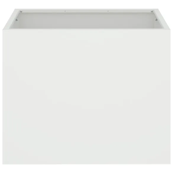 Vază Grădină Albă Oțel Laminat | Decor Exterior