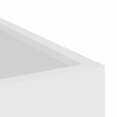 Vază Grădină Albă Oțel Laminat | Decor Exterior