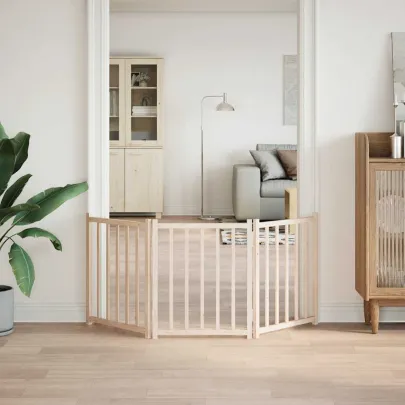 Poartă Pliabilă pentru Câini - 3 Panoure - 150 cm - Brad