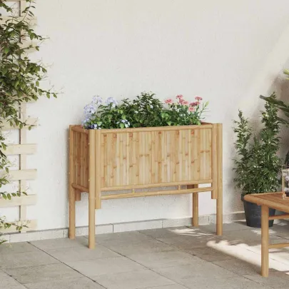 Strat Ridicat Bambus 90x35x70 cm | Livrare Gratuită