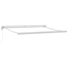 Copertină Retractabilă Albă Metal 3x2.5m cu Telecomandă 2