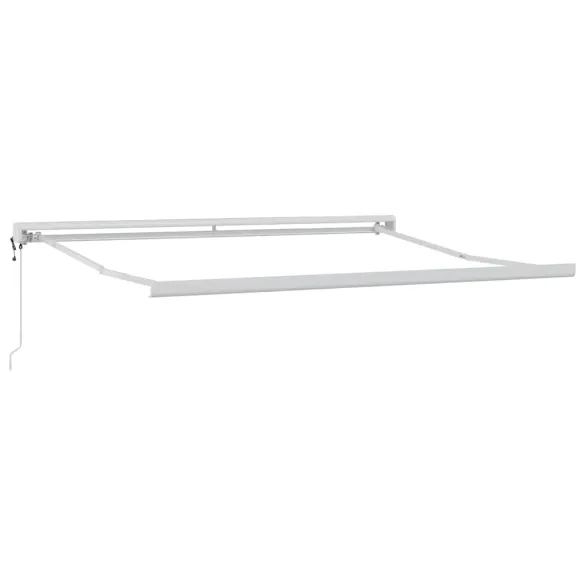 Copertină Retractabilă Albă Metal 3x2.5m cu Telecomandă