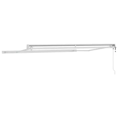 Copertină Retractabilă Albă Metal 3x2.5m cu Telecomandă