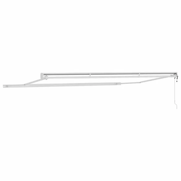 Copertină Retractabilă Metal 4x3m Albă cu Telecomandă