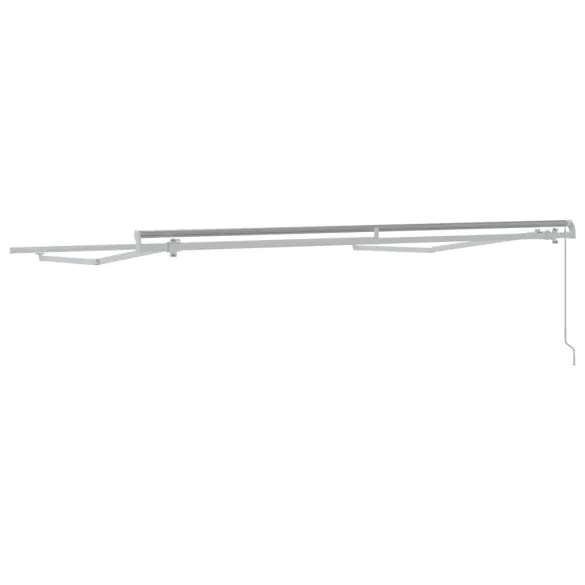 Copertină Manuală Albă 3,5x2,5m Metal | Livrare Gratuită