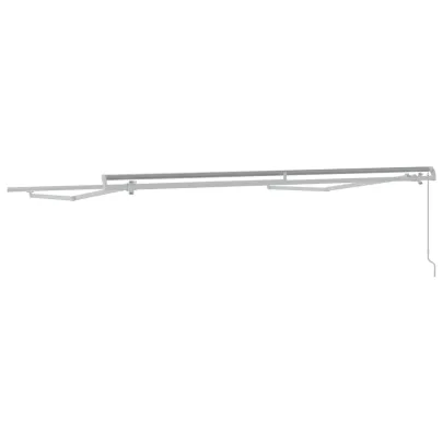 Copertină Manuală Albă 3,5x2,5m Metal | Livrare Gratuită