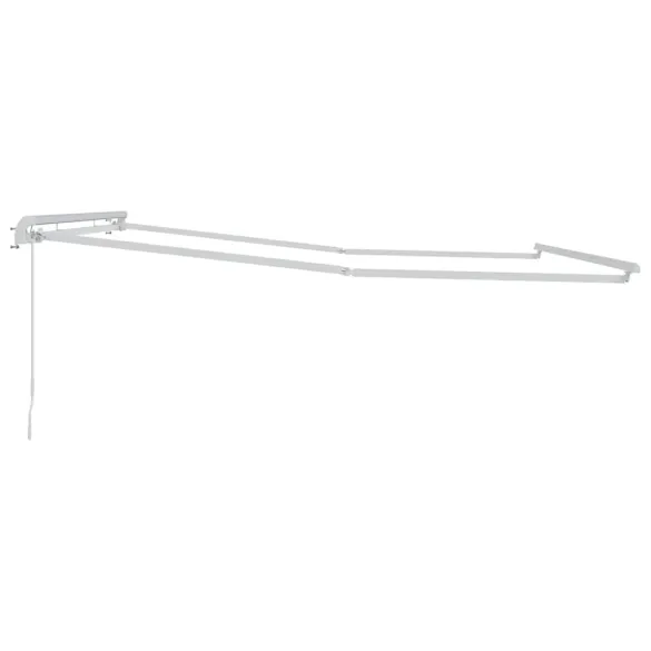 Copertină Manuală Albă 5x3 m Metal | Livrare Gratuită