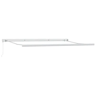 Copertină Retractabilă Albă 5x3m Metal | Livrare Gratuită