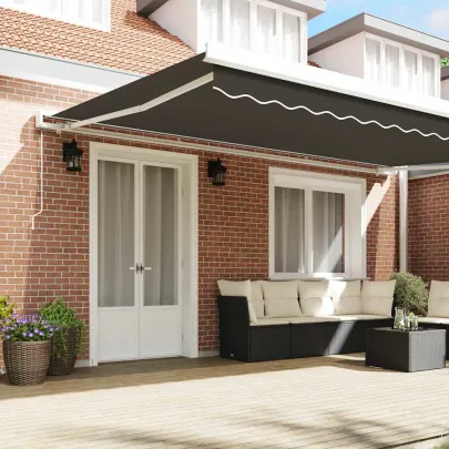Copertină Retractabilă Albă 5x3m Metal | Livrare Gratuită