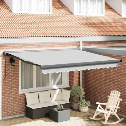 Copertină Retractabilă Metal Antracit 3x2.5m cu Telecomandă