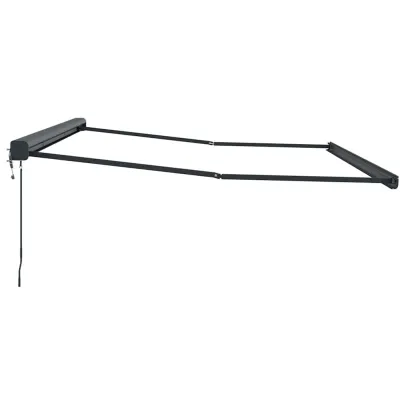 Copertină Antracit Metal Retractabilă 5x3m cu Telecomandă