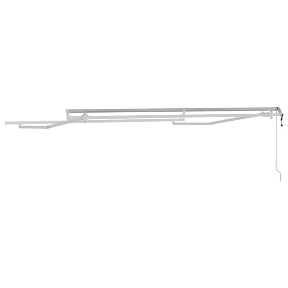 Copertină Manuală Albă 3,5x2,5 m Metal | Livrare Gratuită