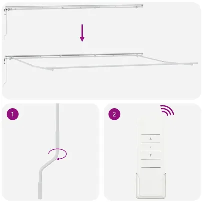 Copertină Manuală Albă 6x3m Metal | Livrare Gratuită