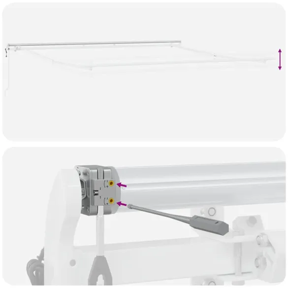 Copertină Albă Metal 4,5x3,5 m - Livrare Gratuită