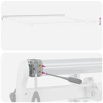 Copertină Albă Metal 4,5x3,5 m - Livrare Gratuită