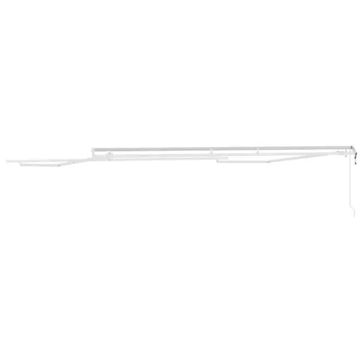 Copertină Manuală Albă 5x3.5m Metal | Livrare Gratuită