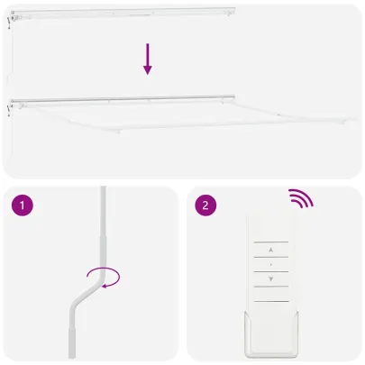 Copertină Manuală Albă 5x3.5m Metal | Livrare Gratuită